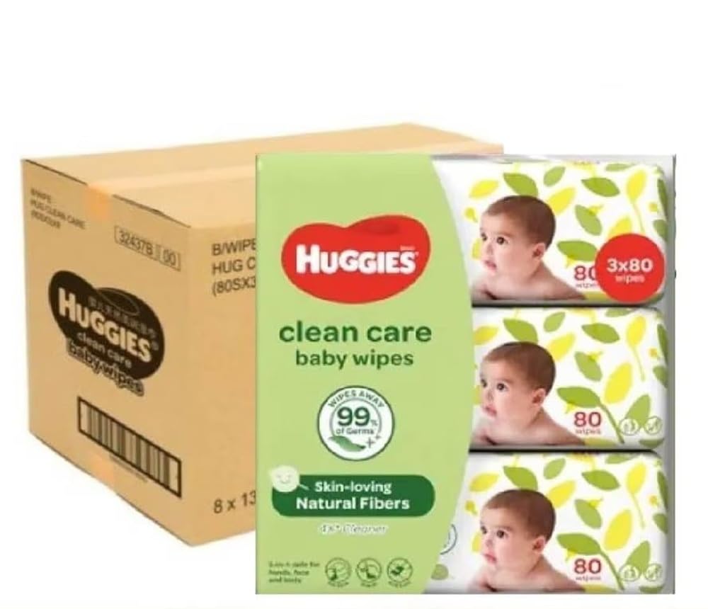 HUGGIES WIPES 80'S CLEAN CARE 12PCS