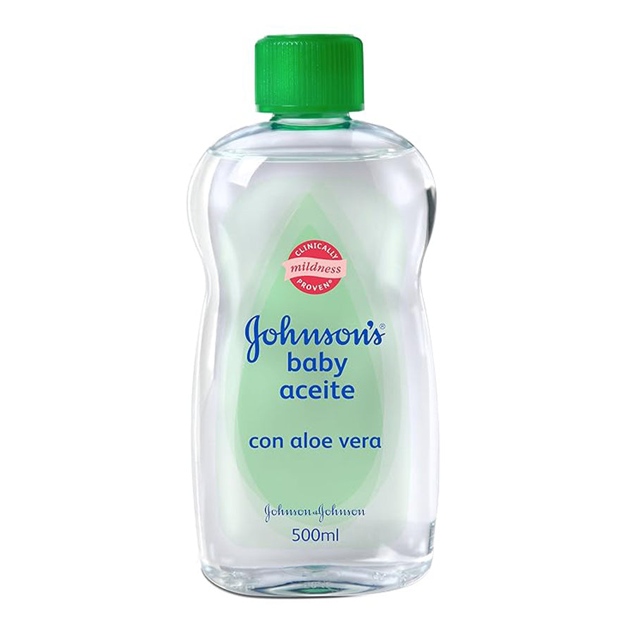 JOHNSON'S BABY OIL ALOE VERA 500MLS*12PCS