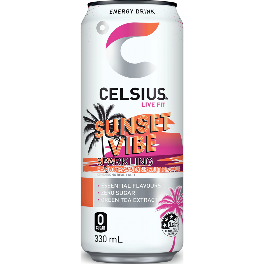 CELSIUS SUNSET VIBE CAN 330ML