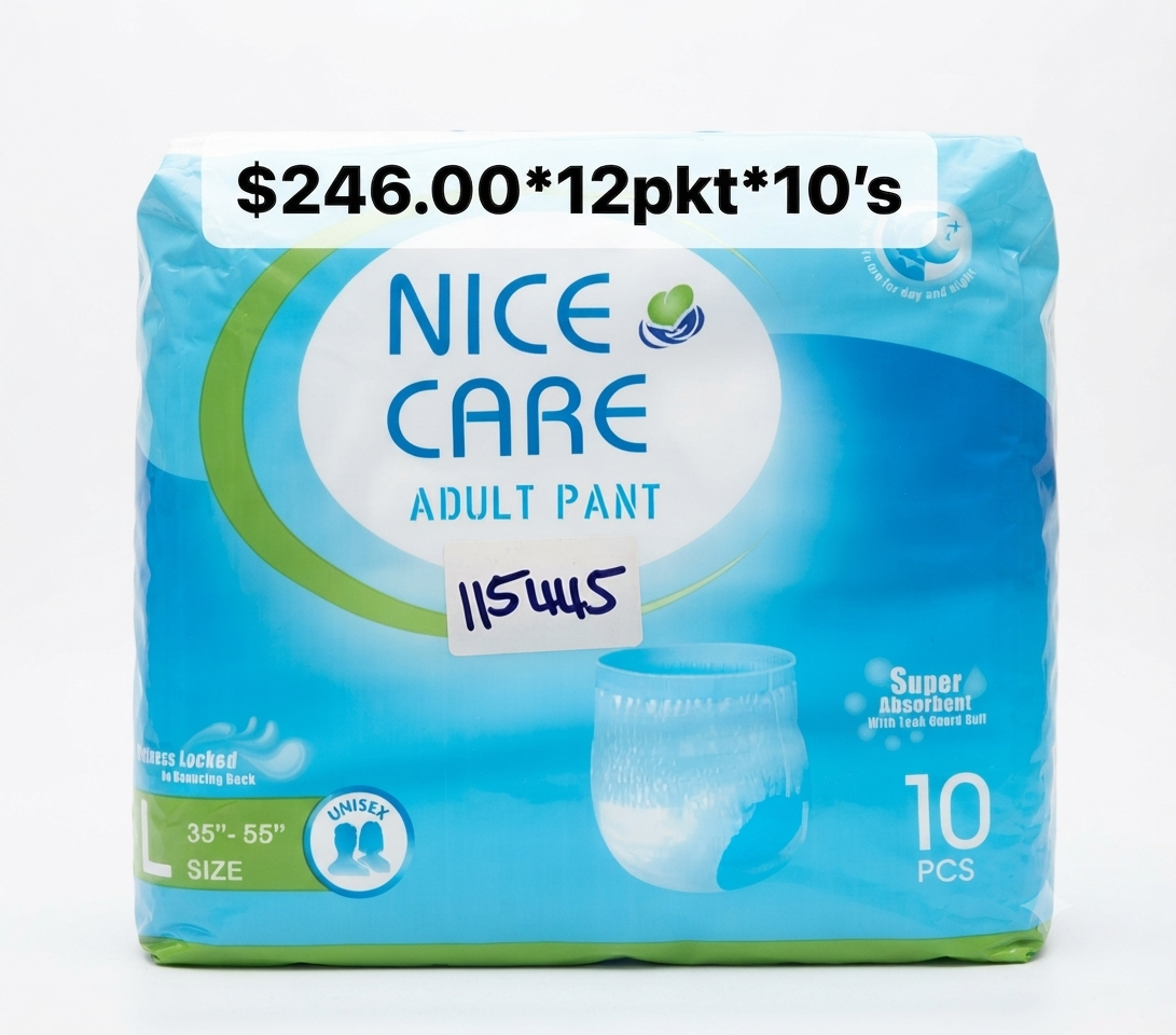 NICE CARE ADULT PULL UP L 10'S*12PKTS
