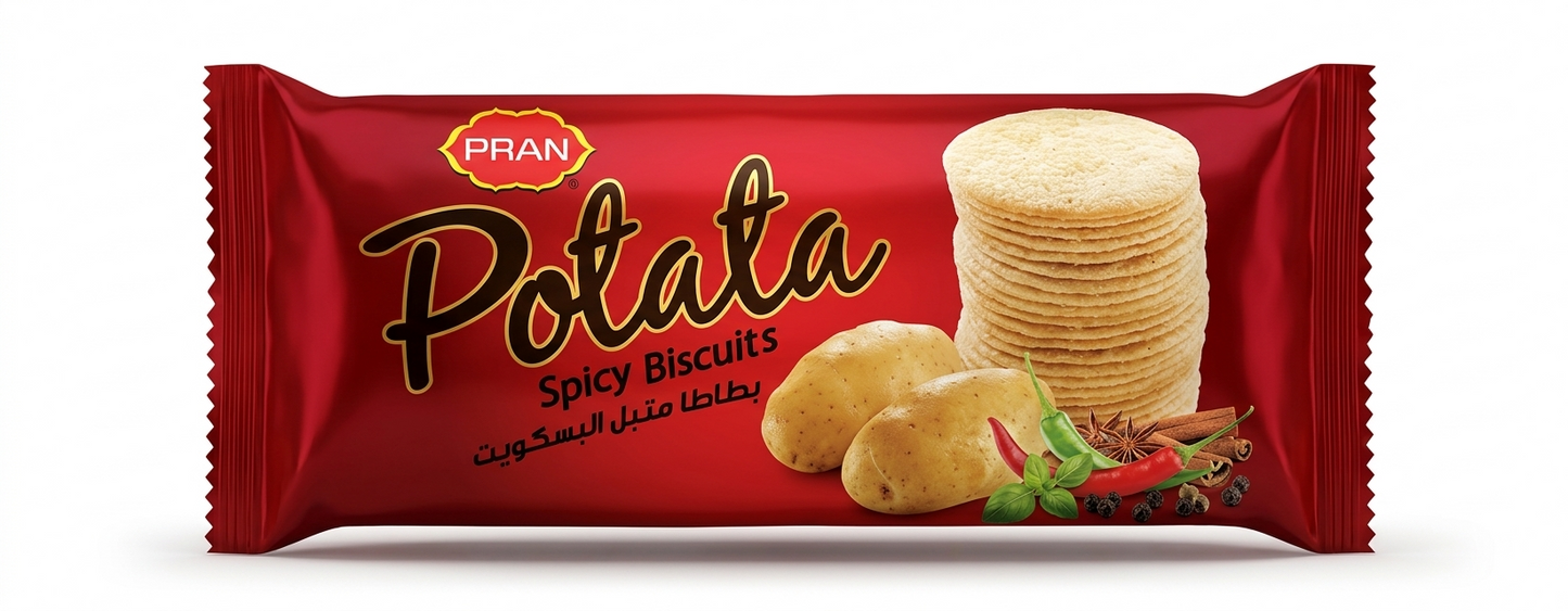 PRAN POTATA SPICY BISCUIT 75G*48