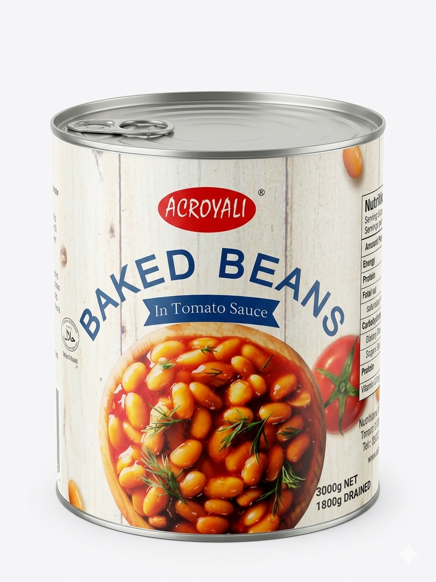 ACROYALI CANNED BAKED BEANS 3000G*6