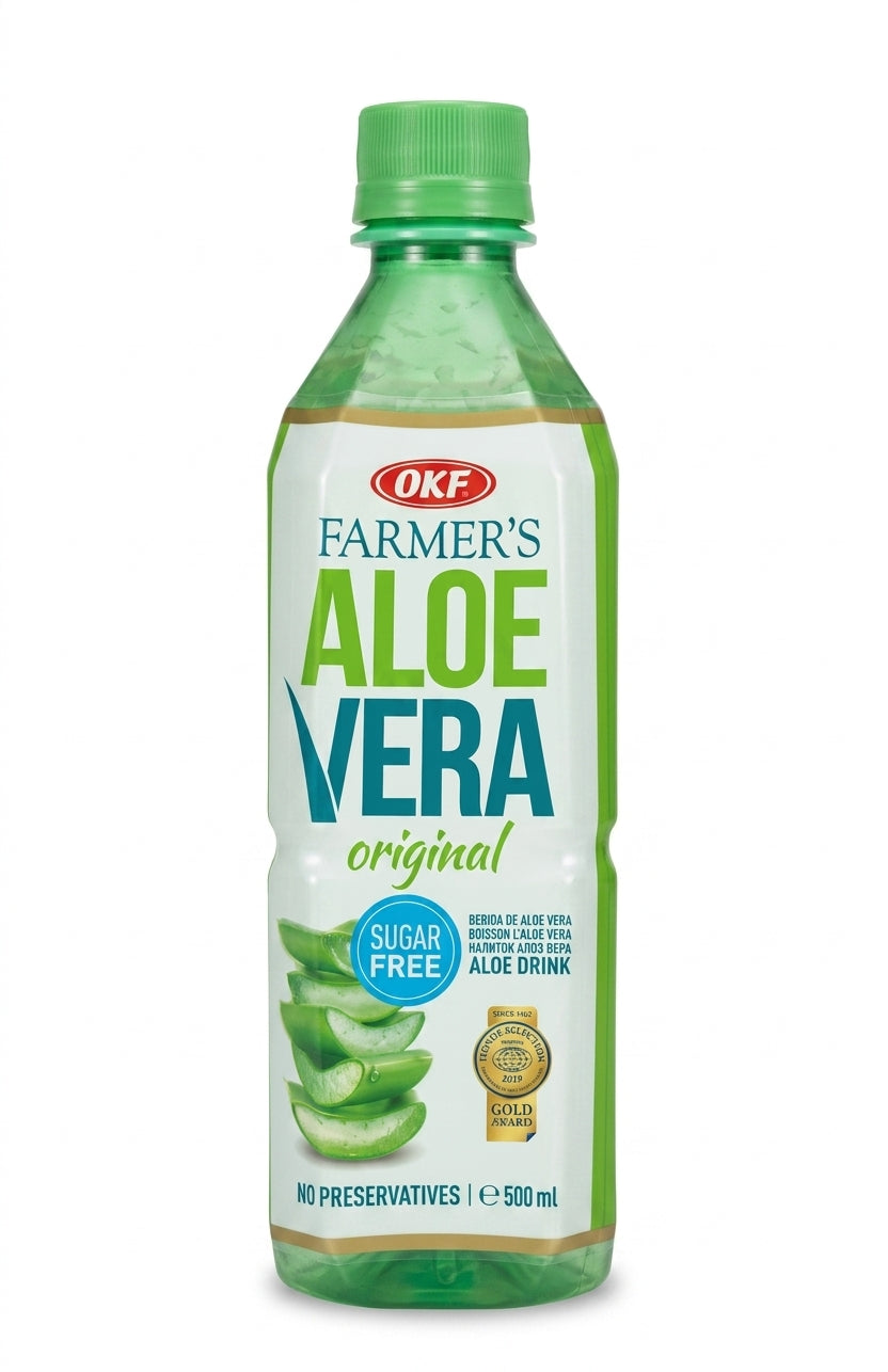 OKF FARMER'S ALOE VERA SUGAR FREE FLAV 500MLS*20