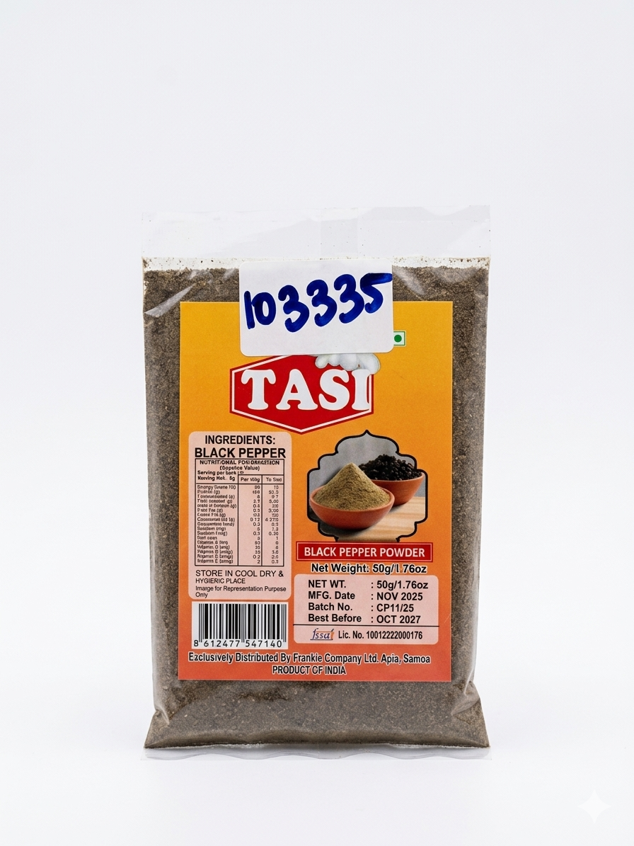 TASI BLACK PEPPER POWDERED ME GRD 50G*24'S