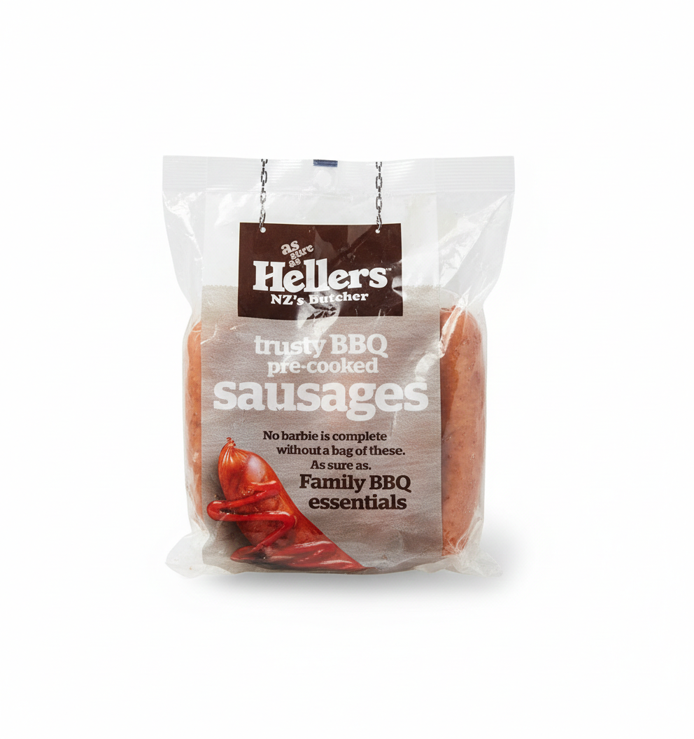 HELLER'S TRUSTY BBQ PRECOOKED SAUSAGE 1KG*8