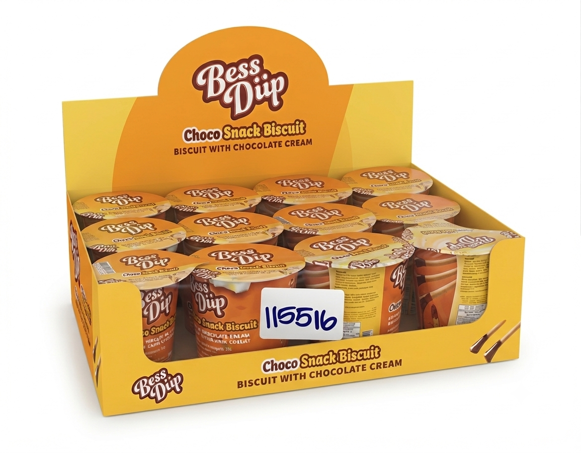 BESS DIIP CHOCO SNACK BISC 25G*12PKTS*12'S