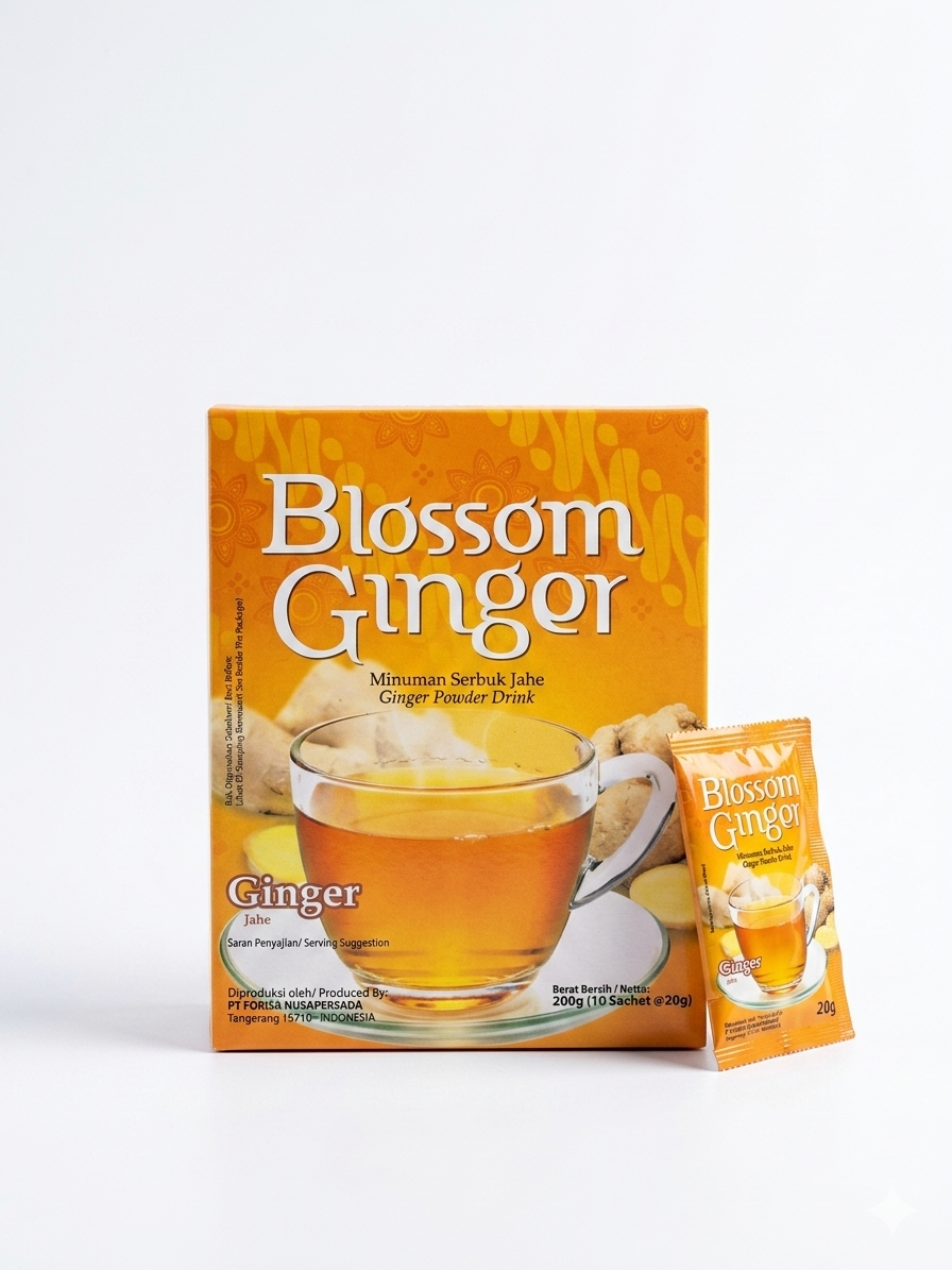 BLOSSOM GINGER POWDER DRINK 20G*12PKT*10'S