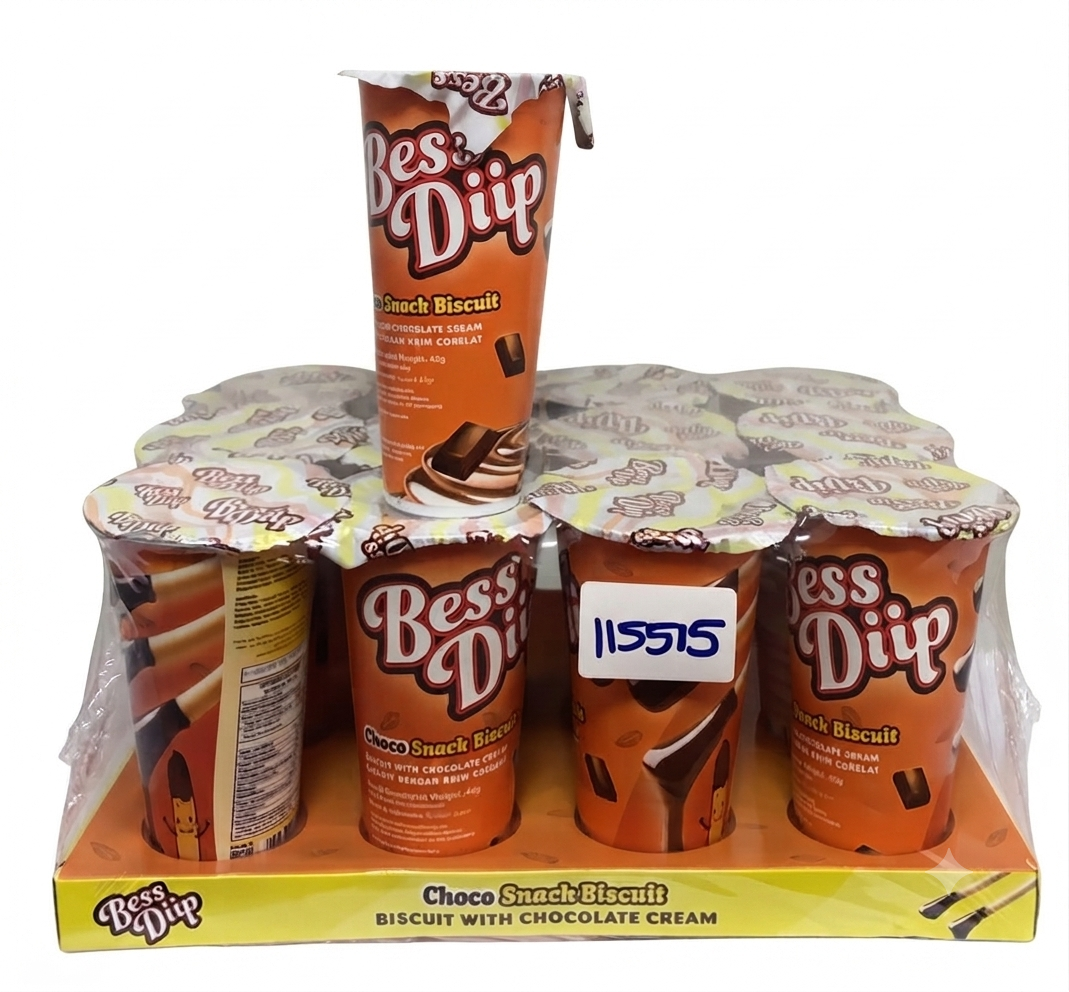 BESS DIIP CHOCO SNACK BISC 45G*6PKT*12'S