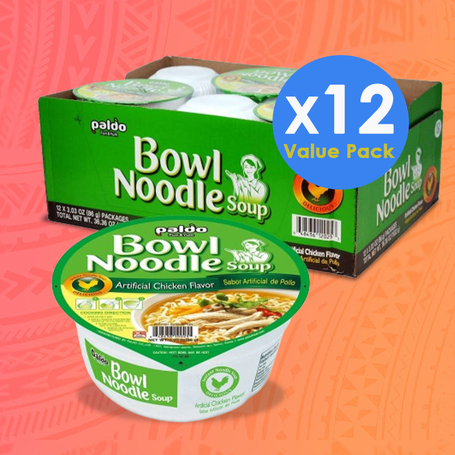 Paldo Bowl Noodles Chicken Flavor 86g x 12