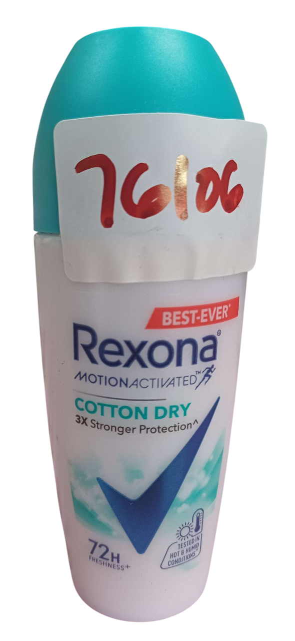 REXONA ROLL ON WOMEN COTTON DRY 45MLS*24PCS