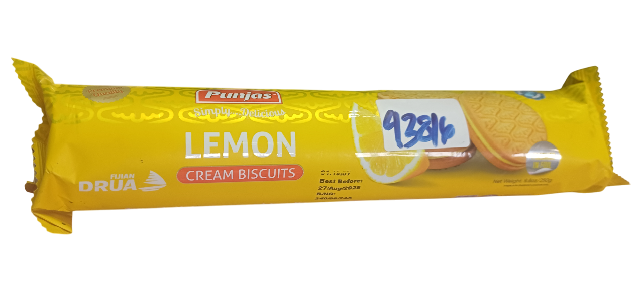 PUNJAS CREAM BISCUITS LEMON 250g*20PCKTS