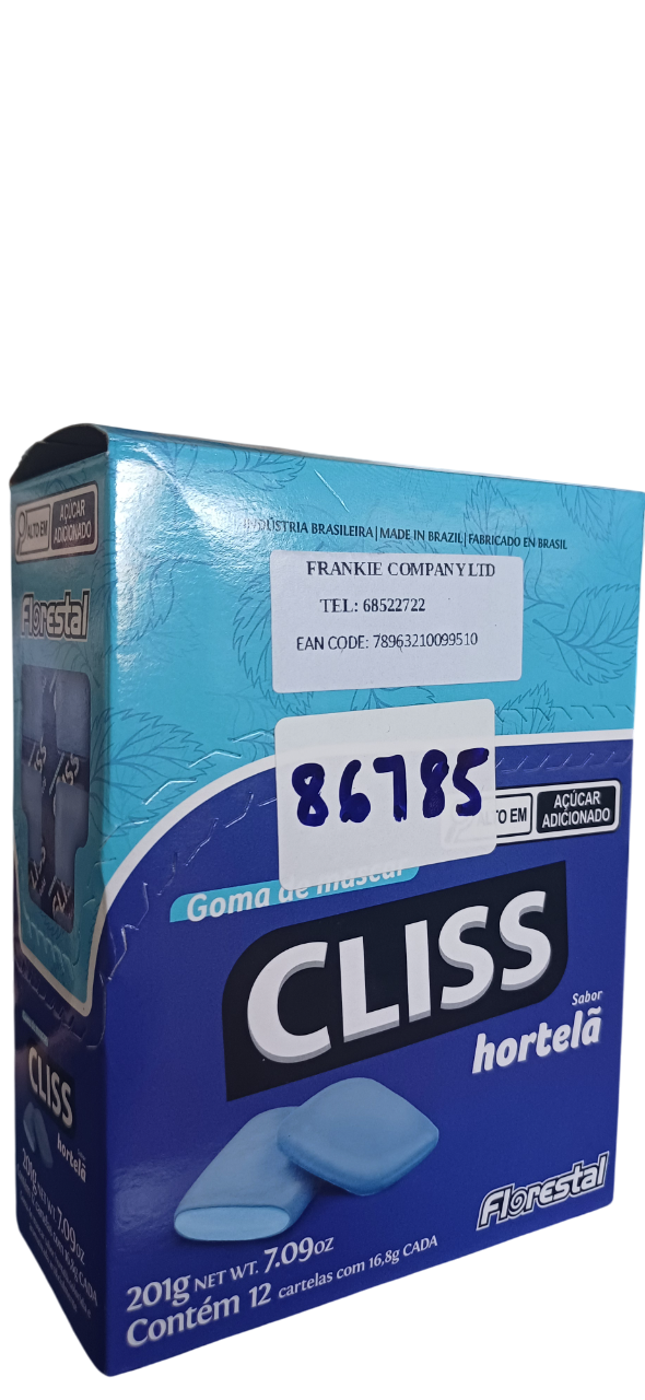 FLORESTAL CLISS BLIST PEPPERMINT CHEWING GUM 201G*24PCS