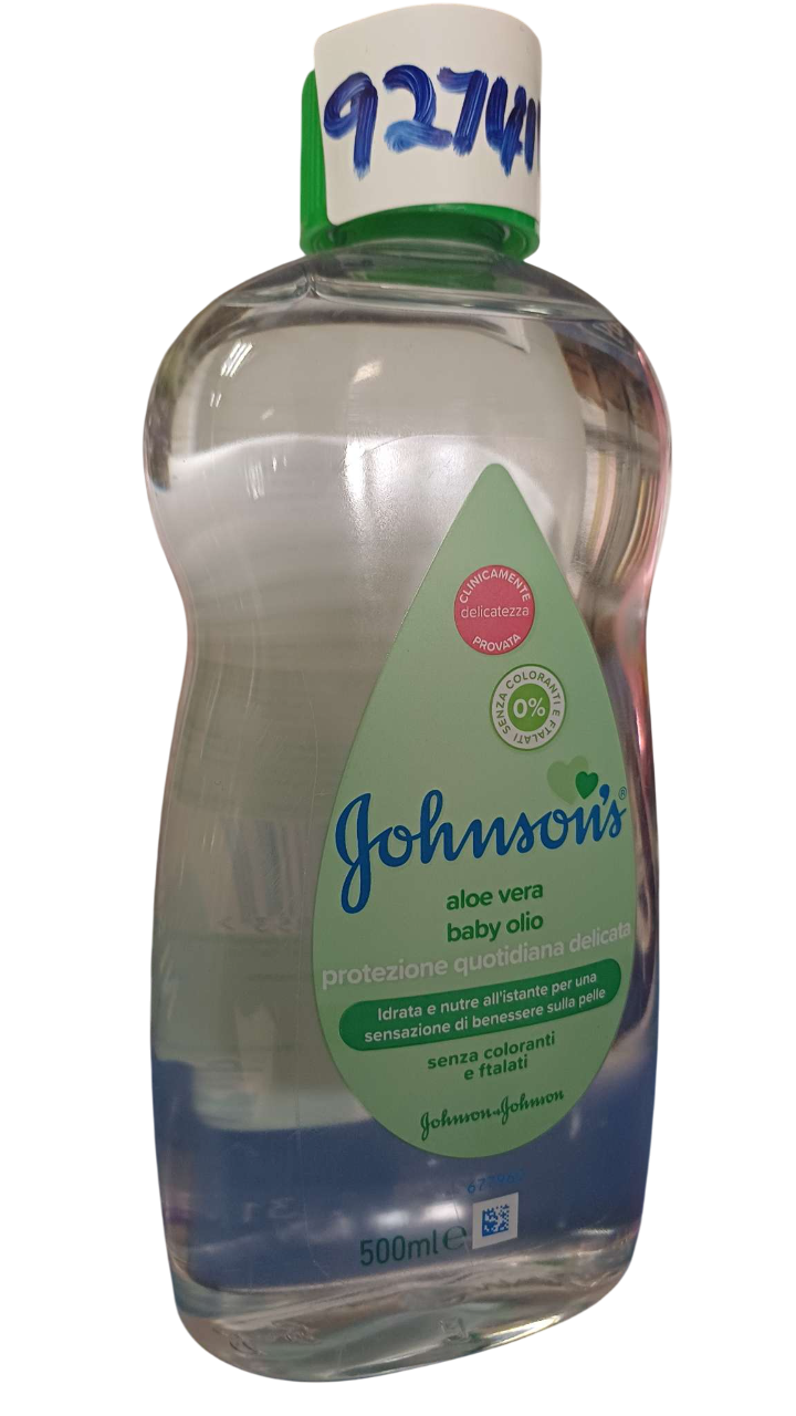 JOHNSON'S BABY OIL ALOE VERA 500MLS*12PCS