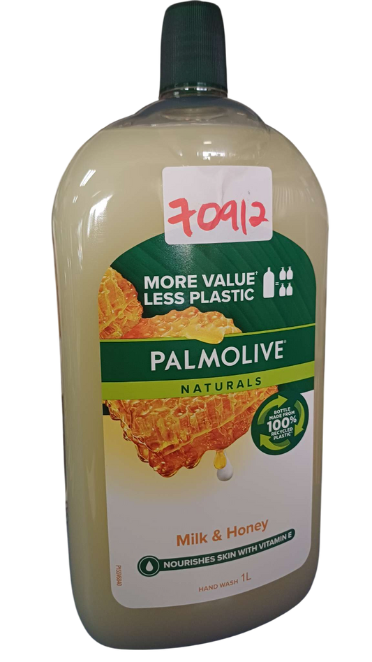 PALMOLIVE H/WASH MILK&HONEY 1LTR*12PCS