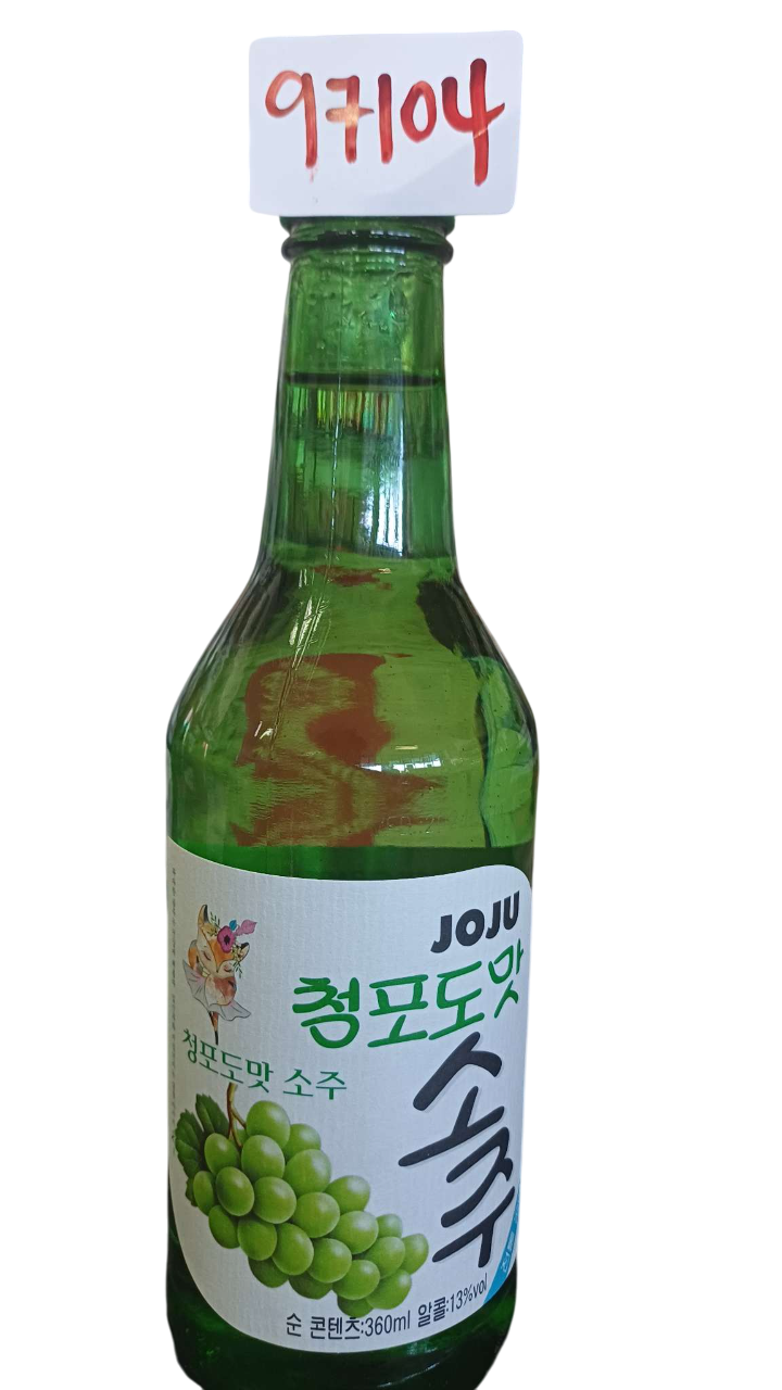 JOJU GREEN GRAPES FLAV SOJU 13% 360MLS*20PCS