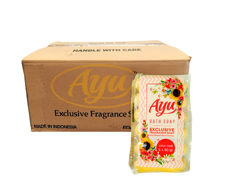 Bath Soap AYU(YELLOW) 6PKT/80g x 24