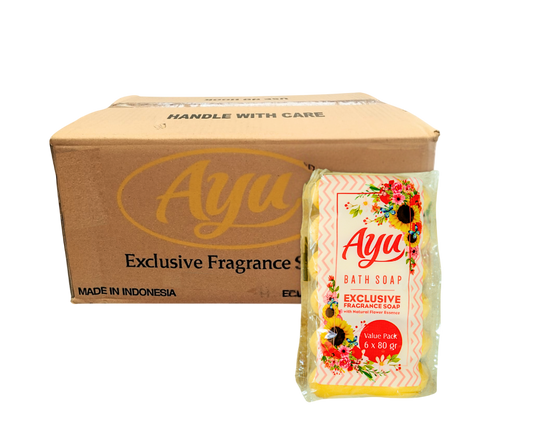 Bath Soap AYU(YELLOW) 6PKT/80g x 24