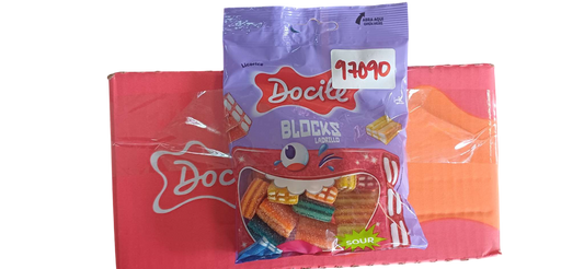 DOCILE BLOCKS SOUR CANDY ASSRTD  80G*24PCS