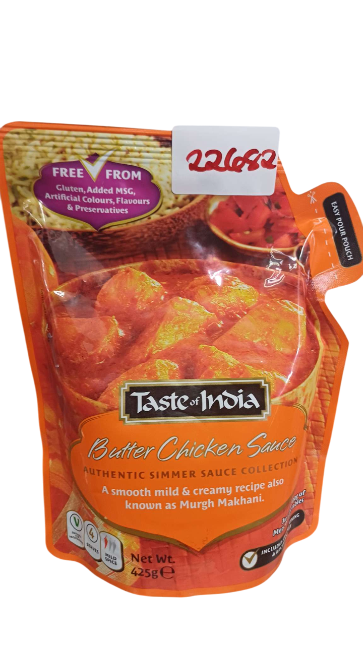 TASTE OF INDIA BUTTER CHICKEN 425G*24PCS