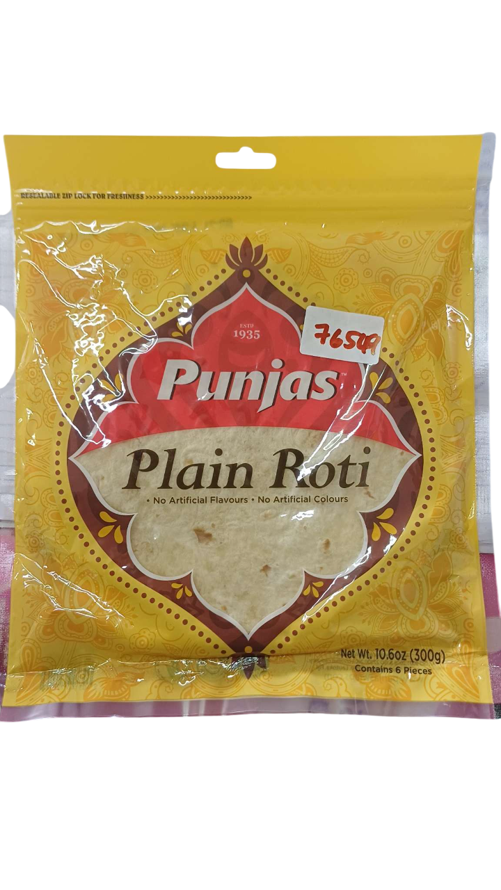 PUNJAS PLAIN ROTI 6PCS 300G*12PCS