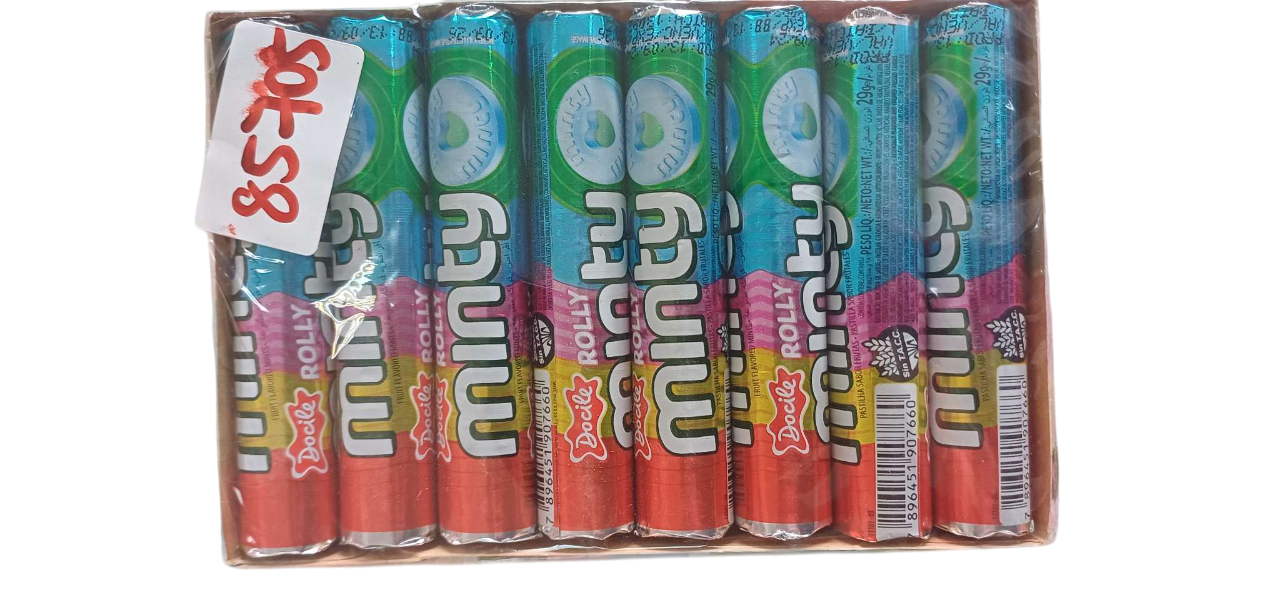 DOCILE ROLL MINTY FRUIT FLAV MINT 464G(24PCKTS)*16PCS