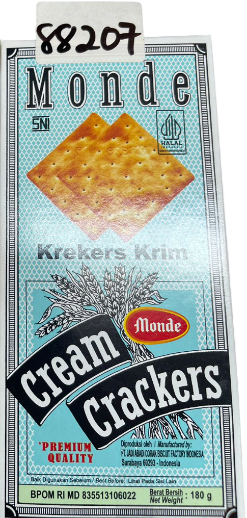 MONDE CREAM CRACKERS 180G*24PCS