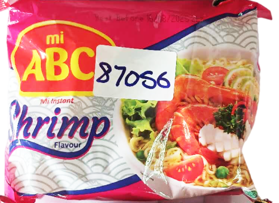 NOODLE MI ABC SHRIMP INSTANT NOODLES 70G*40pcs