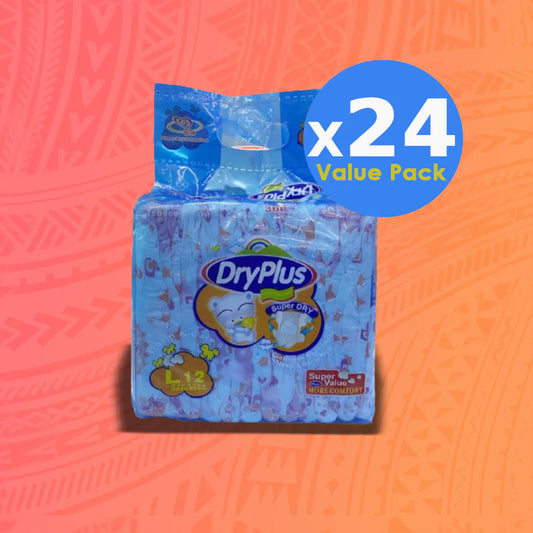 Dryplus Diaper Super Value 12 X 24's Large