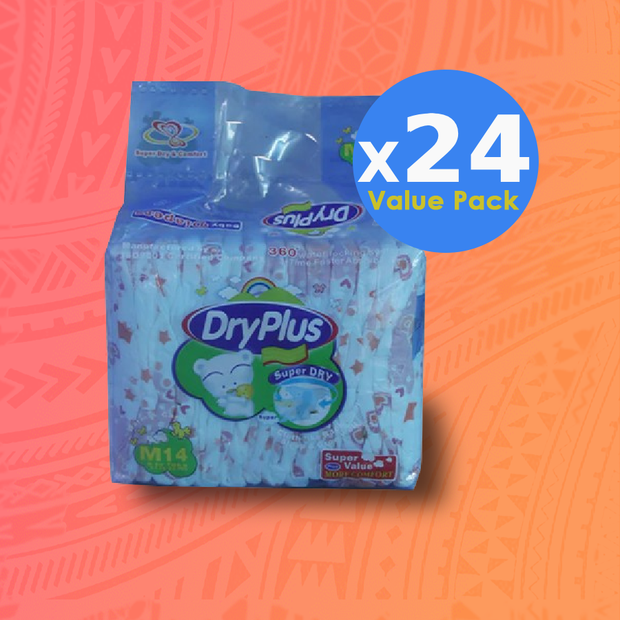 Dryplus Diaper Super Value 24 x 14's Medium