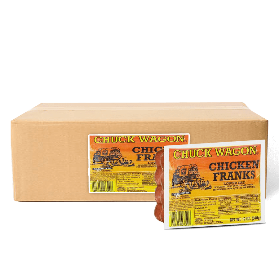 Chicken Franks 454g/1lb*24 (Chuck Wagon)