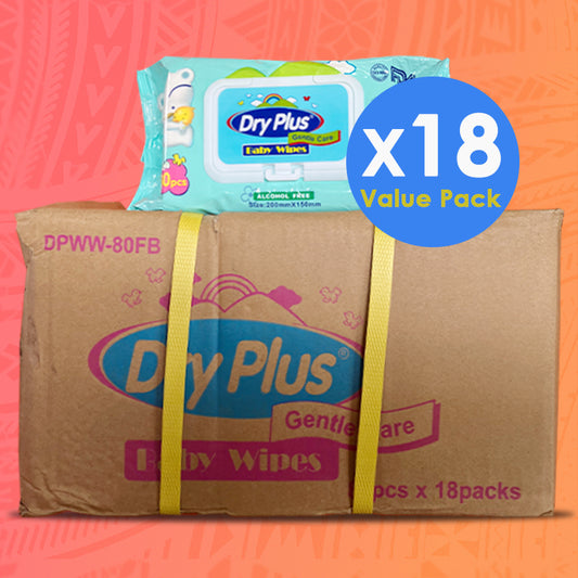 Dryplus 婴儿湿巾芦荟 80 片 x 18