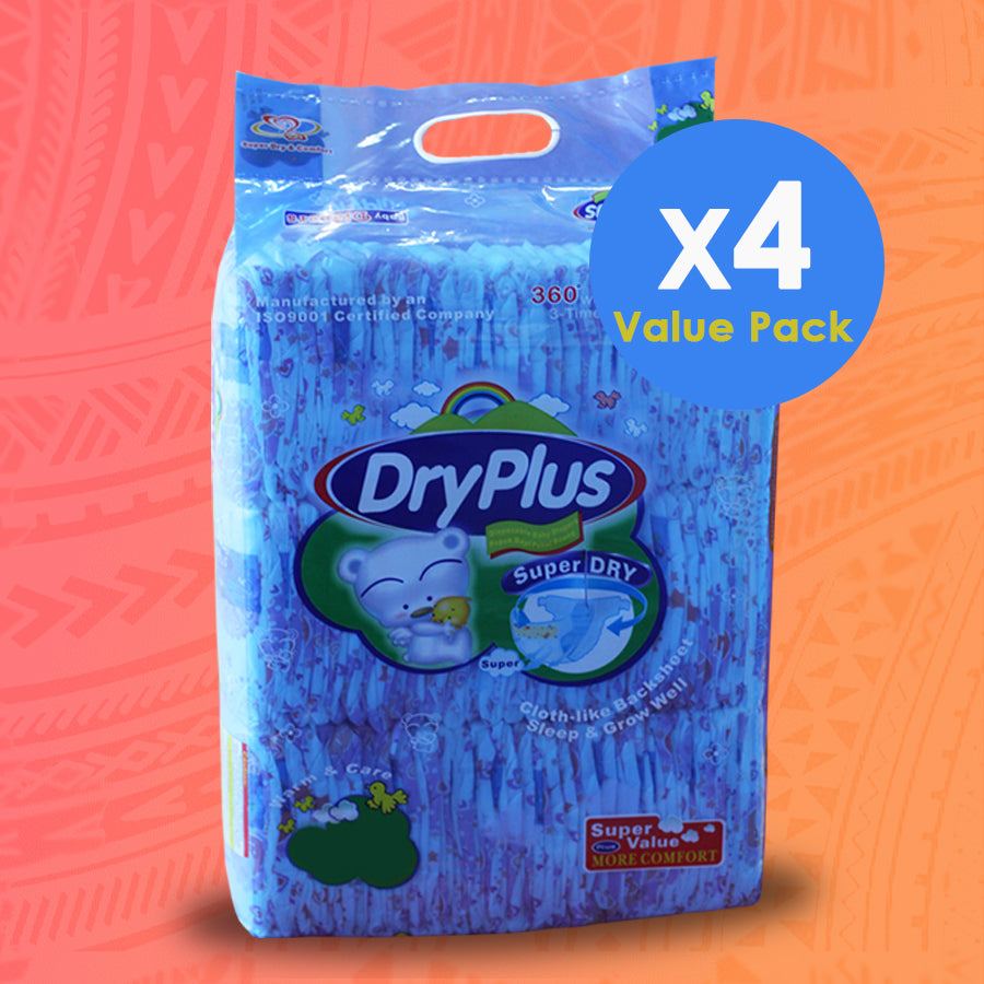 Dryplus Diaper Jumbo Super Value 4 x 69'S Large