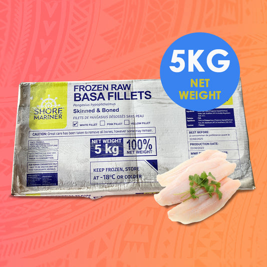 冷冻 SM 生巴沙鱼白鱼片 225g x 5kg