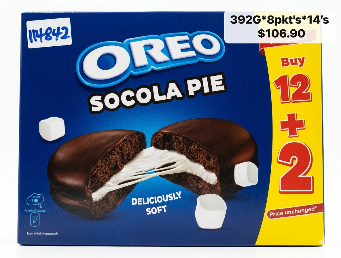 OREO SOCOLA PIE ORIGINAL 392G*8PKT*14'S