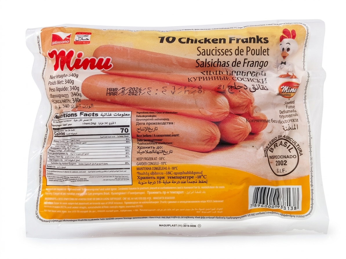 MINU CHICKEN FRANKS 340G*24