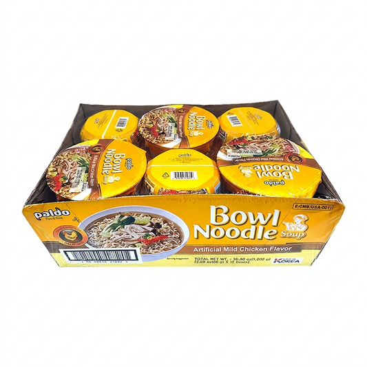 Paldo Bowl Noodles Mild Chicken Flav 86g*12