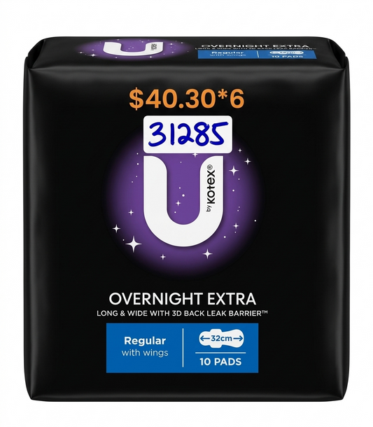 U.KOTEX OVERNIGHT REG EXT WIN 10