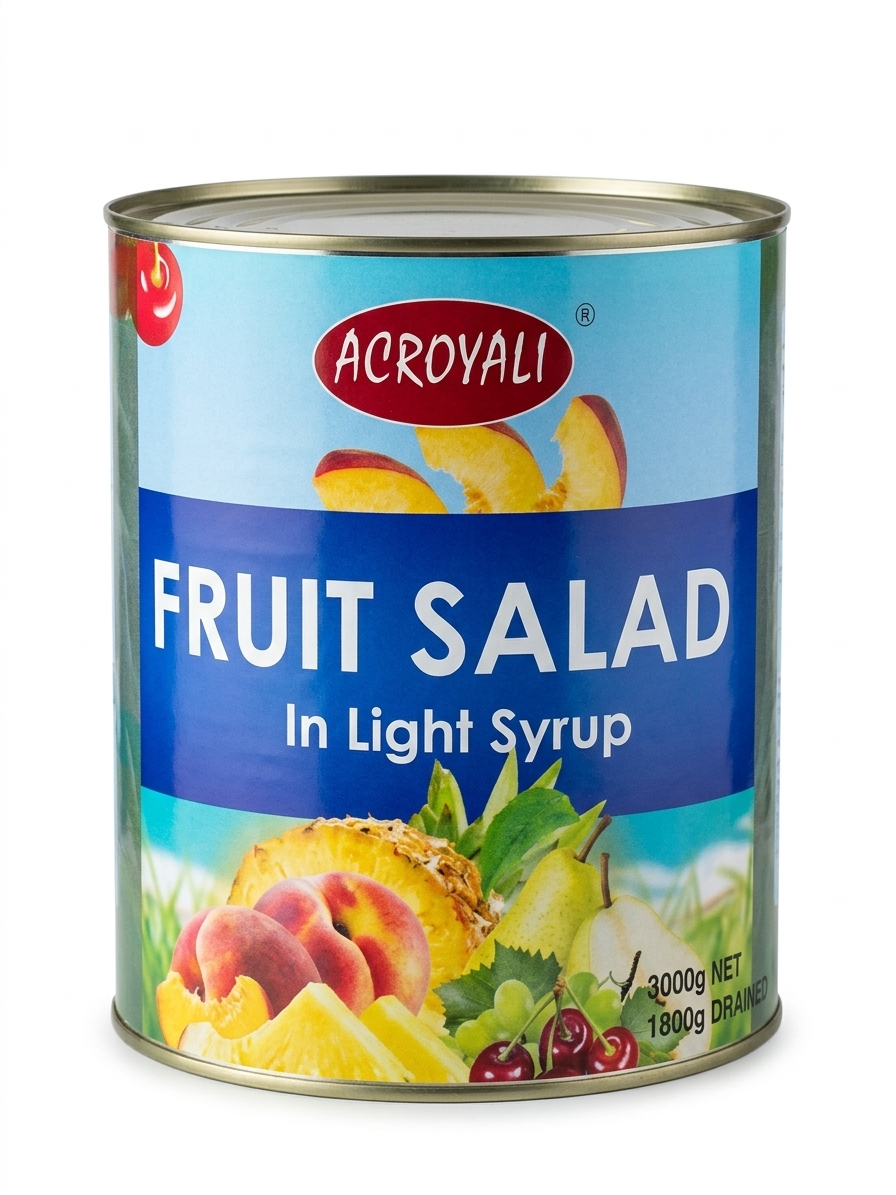 ACROYALI FRUIT SALAD IN LIGHT SYRUP 3000G*6