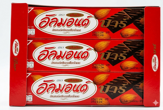 UNITED ALMOND BAR CHOCOLATE 19G*72
