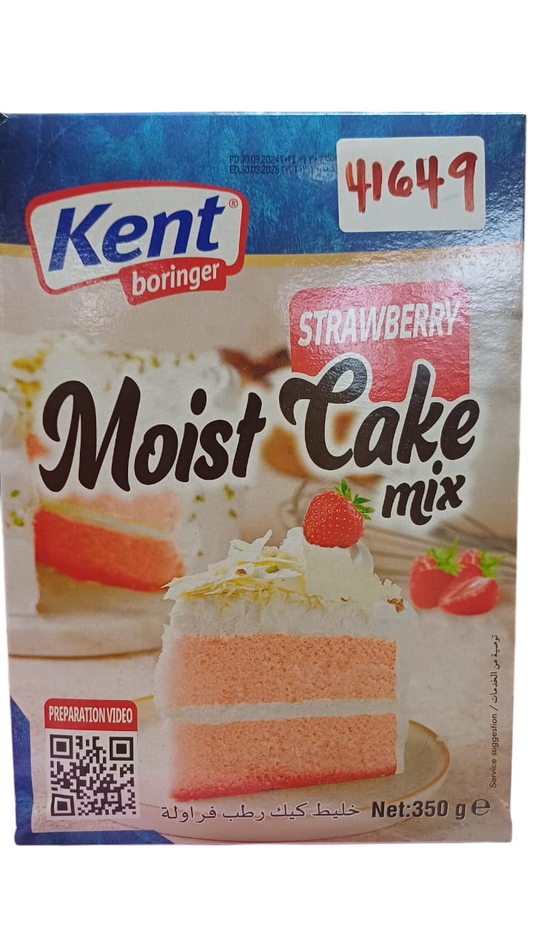 KB MOIST STRAWBERRY CAKE MIX 350G/12PCS