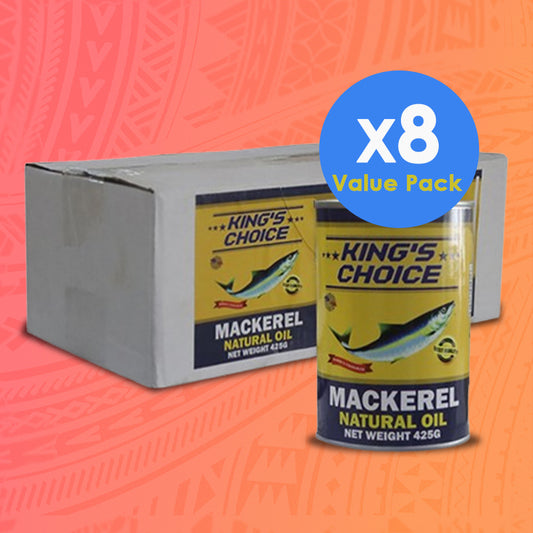 Mackerel King's Choice Natural Oil 425g x 8