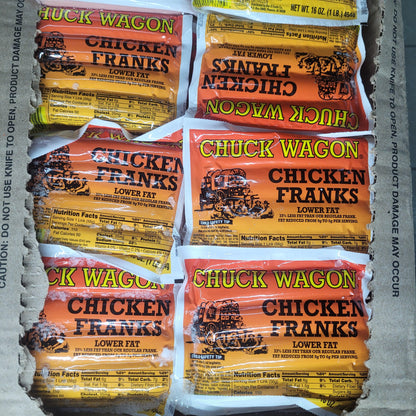 Chicken Franks 454g/1lb*24 (Chuck Wagon)