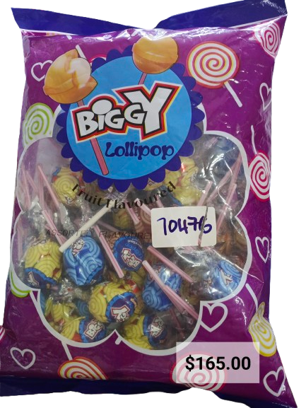 Pran Biggy Lollipop Asstd Flav 900g*50's