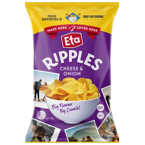 Eta Ripples Cheese Onion 150g*12's