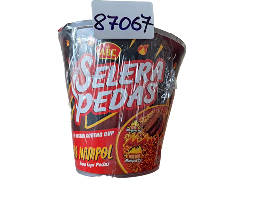 NOODLE ABC CUP FRIED SUPER SPICY BEEF 80G*12pcs