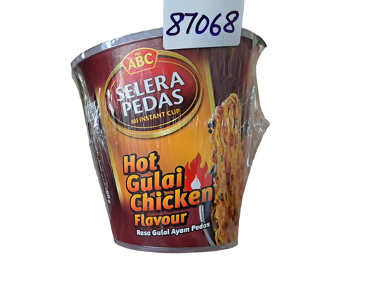 NOODLE MI ABC CUP HOT CHICKEN GULAI 60G*24pcs