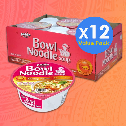 Paldo Bowl Noodles Shrimp 86g x 12