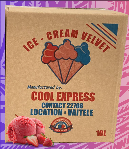 ICE CREAM VELVET STRAWBERRY 10L