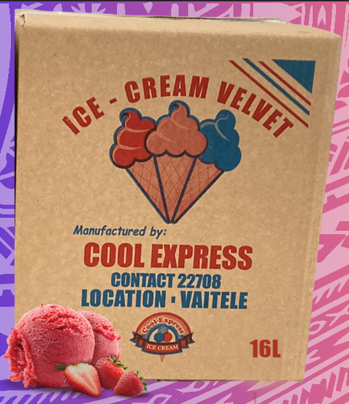 ICE CREAM VELVET STRAWBERRY 16L