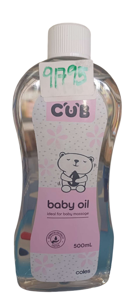 COLES CUB BABY OIL 500MLS*5PCS